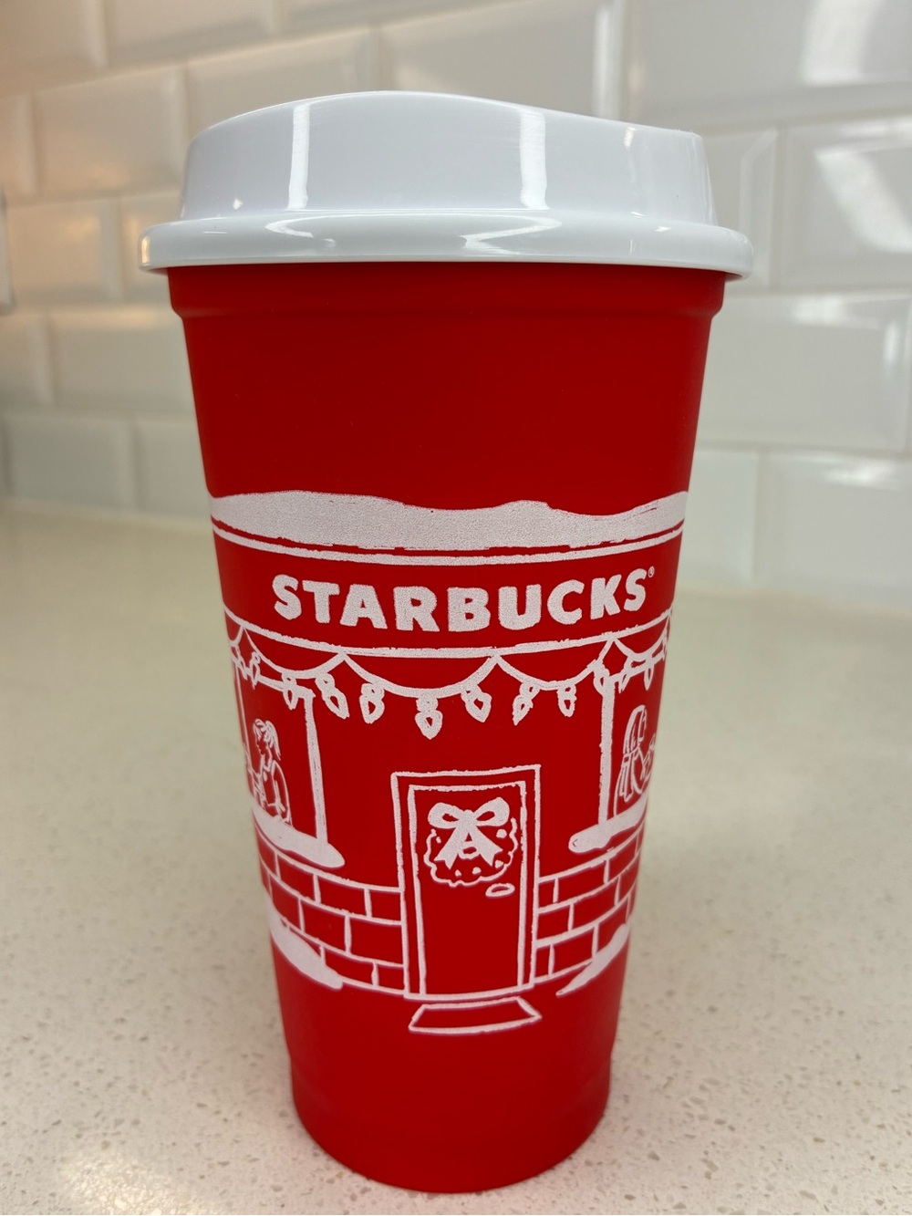 Starbucks Christmas 2025 Red Cup Day 16oz Plastic Reusable Cup EXCELLENT SHAPE